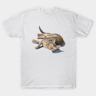 Abyssinian cat lying T-Shirt